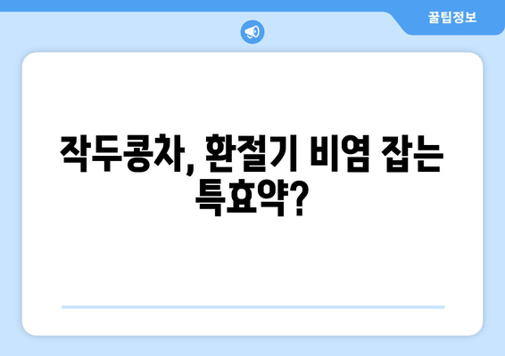 작두콩차의 항비염 효과| 환절기 비염 완화에 도움이 되는 5가지 이유 | 작두콩차, 비염, 환절기, 건강, 효능