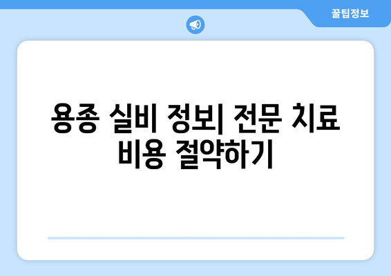 용종 실비 정보| 전문 치료 비용 절약하기