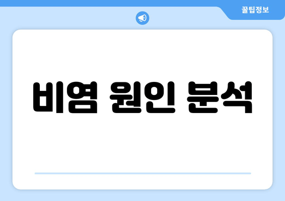 비염 원인 분석