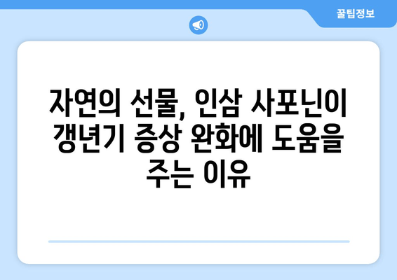 인삼 사포닌의 힘! 갱년기 증상 완화하는 효과적인 방법 | 갱년기, 여성 건강, 자연 치유