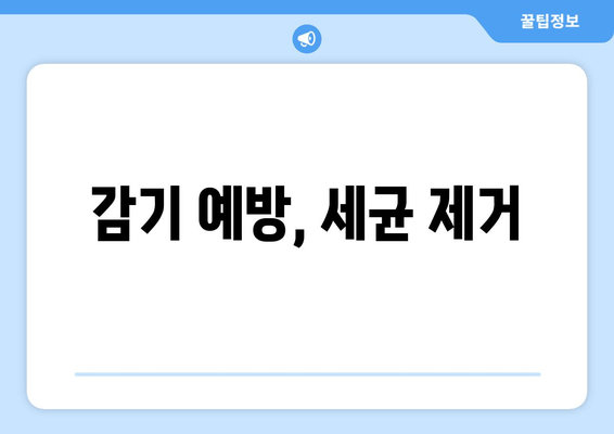 감기 예방, 세균 제거