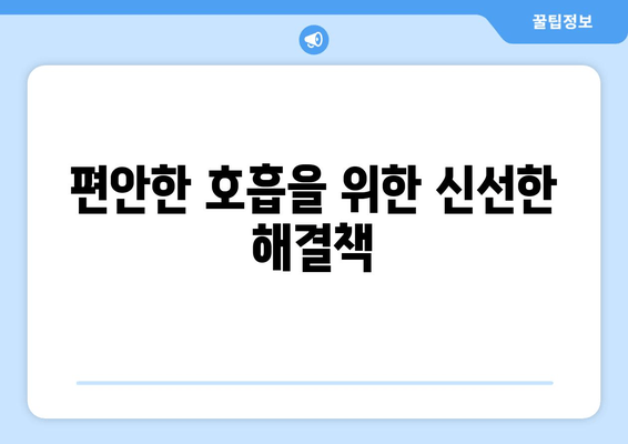 편안한 호흡을 위한 신선한 해결책