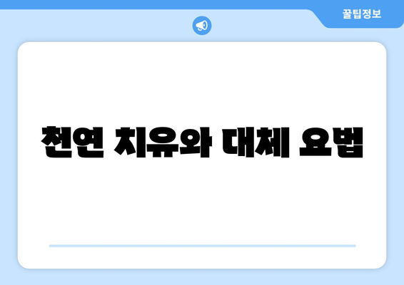 천연 치유와 대체 요법