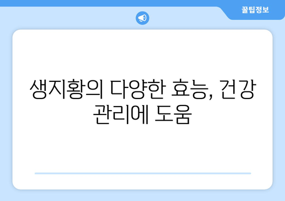 생지황 면역력 강화 효과| 섭취 방법과 효능 알아보기 | 건강, 면역, 생지황, 효능, 섭취