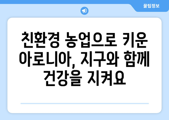 아로니아 추출물의 지속 가능한 미래|  환경과 건강의 조화 | 아로니아, 지속가능성, 친환경 농업, 건강 기능성