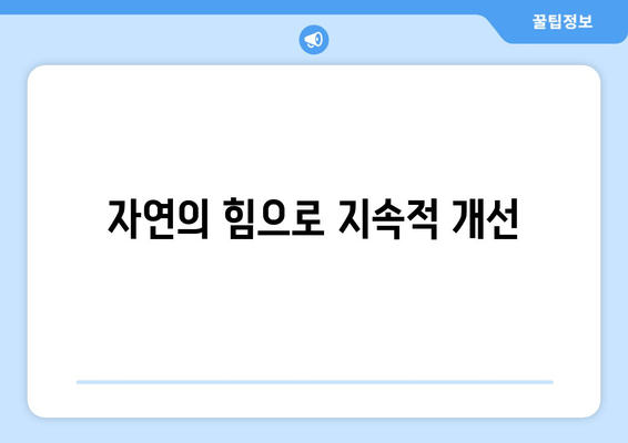 자연의 힘으로 지속적 개선