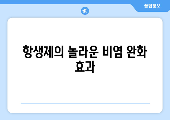 항생제의 놀라운 비염 완화 효과