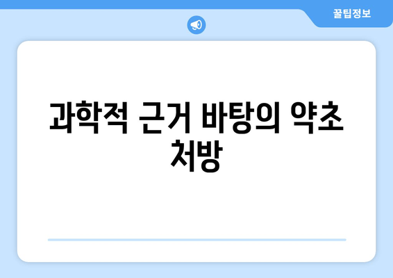 과학적 근거 바탕의 약초 처방