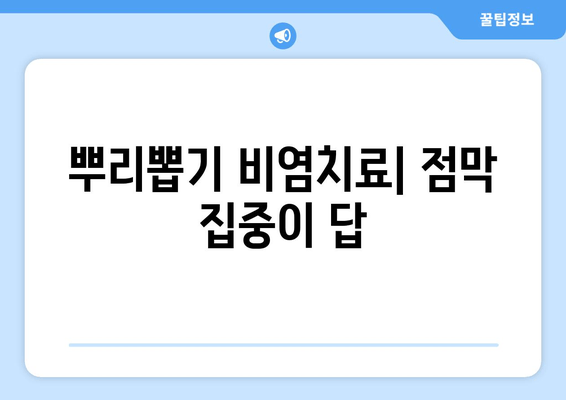 뿌리뽑기 비염치료| 점막 집중이 답