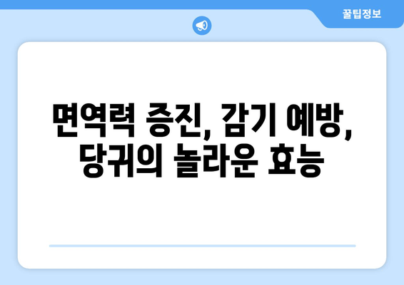 당귀| 면역력 강화와 감염 예방, 자연의 강력한 보호막 | 건강, 면역, 감기 예방, 천연 솔루션