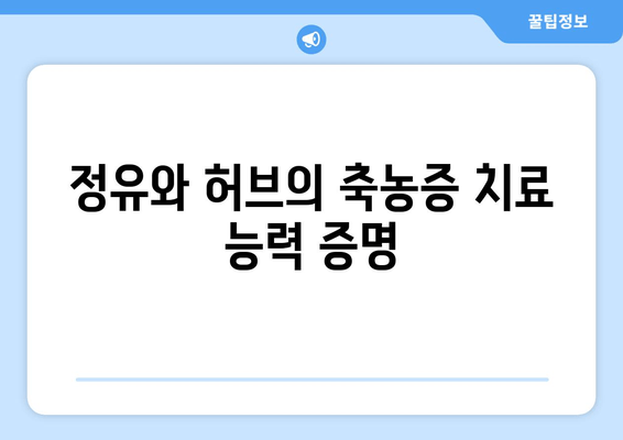 정유와 허브의 축농증 치료 능력 증명