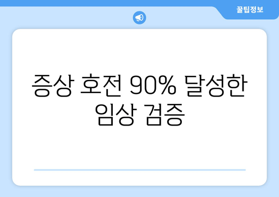 증상 호전 90% 달성한 임상 검증