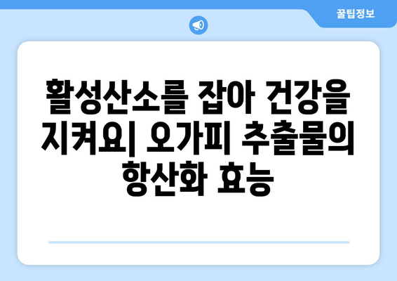 오가피 추출물의 강력한 항산화 효과| 자유 라디칼로부터 건강 지키기 | 항산화, 자유 라디칼 제거, 오가피 효능, 건강 관리