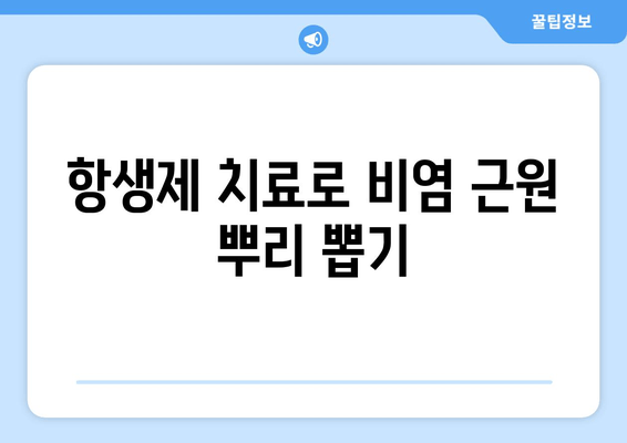 항생제 치료로 비염 근원 뿌리 뽑기