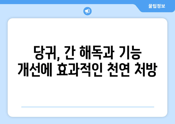 당귀의 놀라운 효능| 간 건강 지키는 천연 간 보호제 | 간 해독, 간 기능 개선, 당귀 효능, 건강 식품