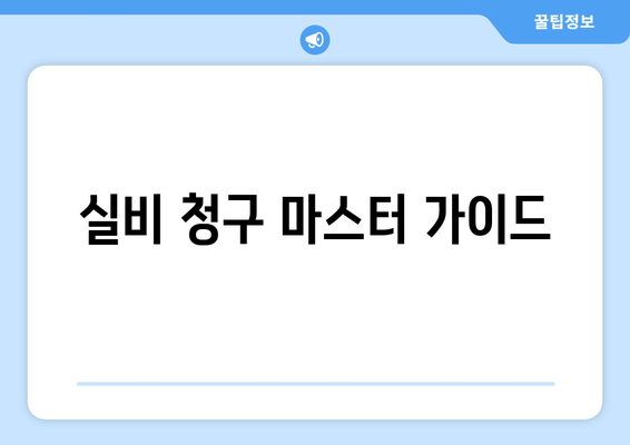 실비 청구 마스터 가이드