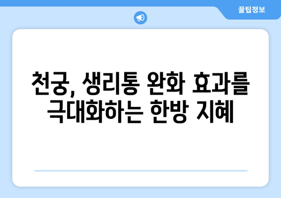 천궁| 생리통 완화 효과, 한약 처방의 비밀 | 천궁, 생리통, 한방, 여성 건강, 진통 완화