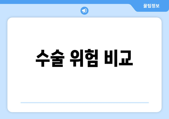 수술 위험 비교