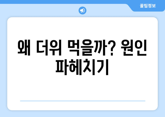 왜 더위 먹을까? 원인 파헤치기