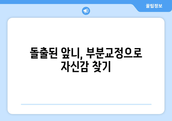 돌출된 앞니 부분교정, 이렇게 하세요! | 비용, 기간, 고려 사항  꼼꼼히 알려드립니다