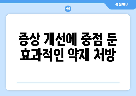 증상 개선에 중점 둔 효과적인 약재 처방