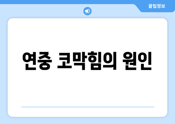 연중 코막힘의 원인