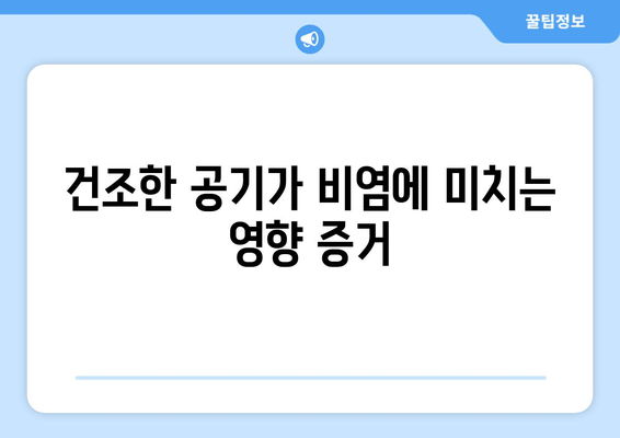 건조한 공기가 비염에 미치는 영향 증거