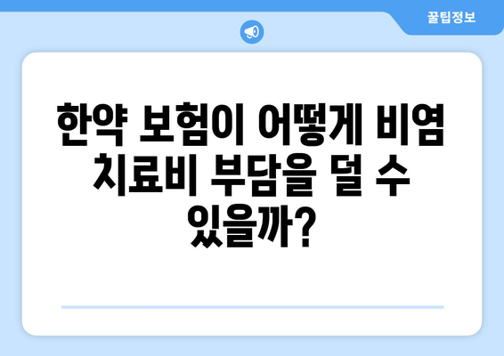 한약 보험이 어떻게 비염 치료비 부담을 덜 수 있을까?