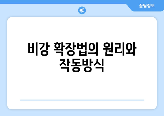 비강 확장법의 원리와 작동방식