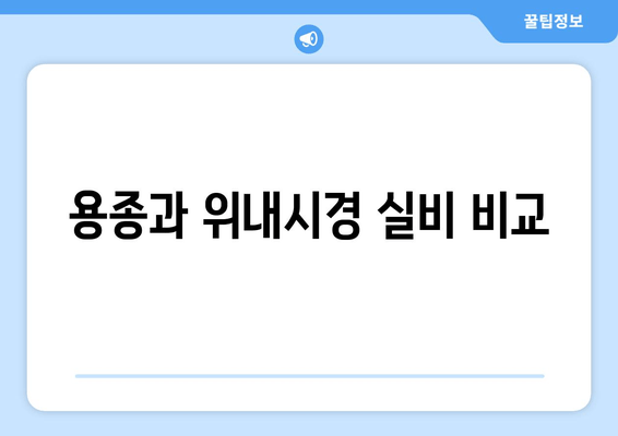 용종과 위내시경 실비 비교