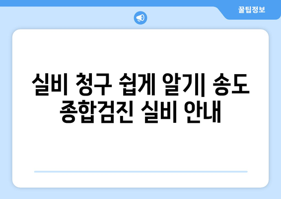 실비 청구 쉽게 알기| 송도 종합검진 실비 안내