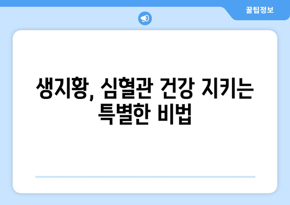 생지황, 심혈관 건강에 도움이 될까요? | 생지황 효능, 심혈관 질환 예방, 건강 관리 팁