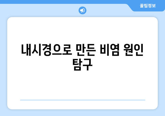 내시경으로 만든 비염 원인 탐구