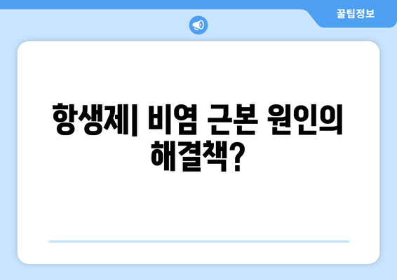 항생제| 비염 근본 원인의 해결책?