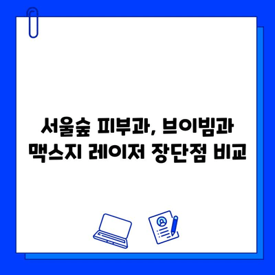 서울숲 피부과 브이빔 vs. 맥스지 레이저| 당신에게 맞는 선택은? | 피부과 추천, 레이저 시술 비교, 서울숲