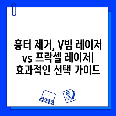 흉터 제거, V빔 레이저 vs 프락셀 레이저| 효과적인 선택 가이드 | 흉터 치료, 피부 재생, 레이저 시술, 비용 비교