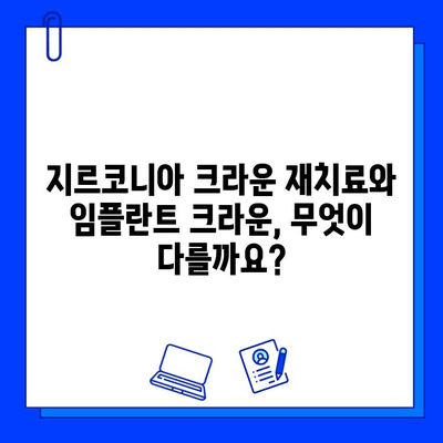 뿌리 충치 치료| 지르코니아 크라운 재치료 vs 임플란트 크라운 | 비용, 장단점 비교, 선택 가이드