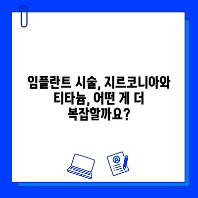 지르코니아 vs 티타늄 임플란트| 시술 복잡성 비교 분석 | 임플란트 종류, 장단점, 선택 가이드