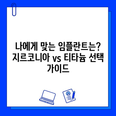 지르코니아 vs 티타늄 임플란트| 시술 복잡성 비교 분석 | 임플란트 종류, 장단점, 선택 가이드