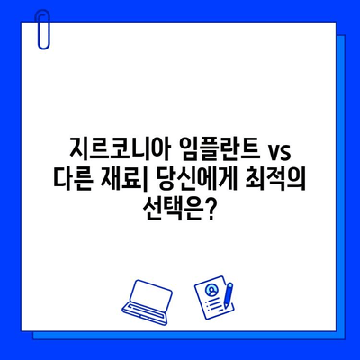 지르코니아 임플란트 vs 다른 치과 재료| 장단점 비교 & 나에게 맞는 선택 가이드 | 임플란트 종류, 비용, 장수명, 심미성