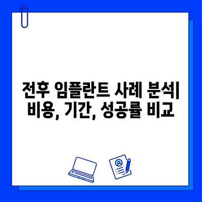 전후 임플란트 사례별 비용 & 기간 정리| 케이스별 비교 분석 | 임플란트 가격, 기간, 치료 과정, 성공률