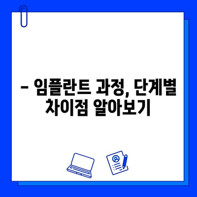 임플란트 기간| 과정별 차이점 완벽 정리 | 임플란트, 치료 기간, 과정, 비용, 주의사항