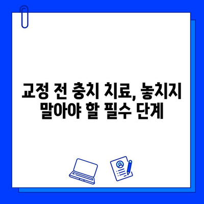 교정 치료 전, 꼭 필요한 충치 치료| 성공적인 교정을 위한 필수 단계 | 충치, 치료, 교정, 준비