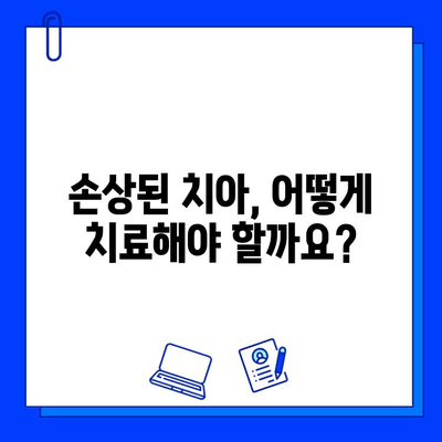 자연치아 손상, 어떻게 치료해야 할까요? | 치과 치료, 손상 유형, 치료 방법, 주의 사항