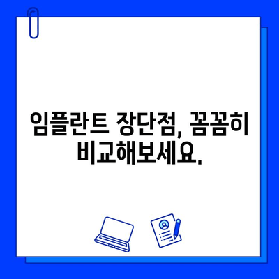 치아 상실로 인한 임플란트 고민, 이제 걱정하지 마세요! | 임플란트 종류, 장단점, 비용, 치료 과정, 주의 사항