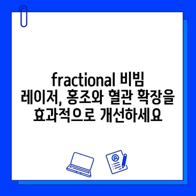 fractional 비빔 레이저| 홍조 제거와 피부 관리의 완벽한 조화 | 홍조, 혈관 확장, 피부 개선, 시술 후기