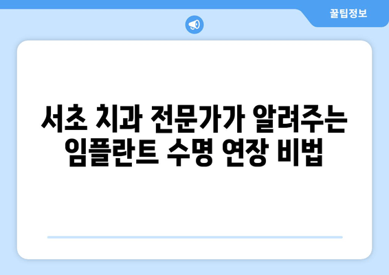 임플란트 수명, 얼마나 갈까요? | 서초 치과 전문가가 알려주는 유지 관리 팁