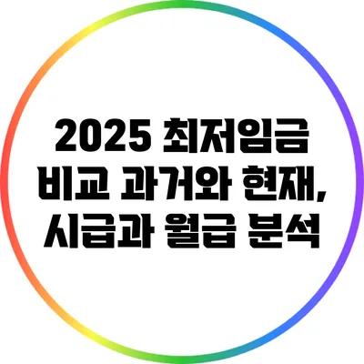 2025 최저임금 비교: 과거와 현재, 시급과 월급 분석