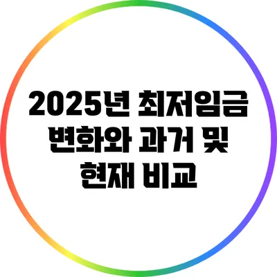 2025년 최저임금 변화와 과거 및 현재 비교