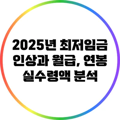 2025년 최저임금 인상과 월급, 연봉 실수령액 분석